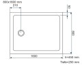 Duschwanne flache Duschtasse 80 x 160 x 4,5 cm Lupo Duschplatte + Siphon (id: 1815)