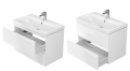 Badmöbel Waschtisch Waschbecken Moduo 50 cm + Schrank Soft Close (id: 1226)