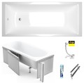 Badewanne Acrylwanne Rechteck Tami 180x80 cm + Siphon Viega (id: 1722) Styroporverkleidung