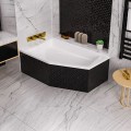 Badewanne Eckbadewanne 160x100 cm links Vesper moderne Acrylwanne + Ablauf Viega (id: 1820)