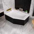 Badewanne Eckbadewanne 160x100 cm links Vesper moderne Acrylwanne + Ablauf Viega (id: 1820)