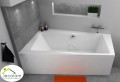 Eckbadewanne Infinity 150 x 90 cm links optional 1 bzw. 2 Kopfstützen