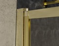Badewannenabtrennung Schiebetür Duschabtrennung 2-Teile 150 x 100 cm Klarglas Easy Slide golden gold (id: 1827)
