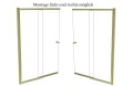 Badewannenabtrennung Schiebetür Duschabtrennung 2-Teile 150 x 100 cm Klarglas Easy Slide golden gold (id: 1827)