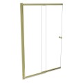 Badewannenabtrennung Schiebetür Duschabtrennung 2-Teile 150 x 100 cm Klarglas Easy Slide golden gold (id: 1827)