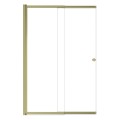 Badewannenabtrennung Schiebetür Duschabtrennung 2-Teile 150 x 100 cm Klarglas Easy Slide golden gold (id: 1827)