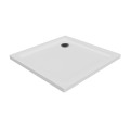 Duschwanne flache Duschtasse 100 x 100 x 4,5 cm Lupo Viereck Duschplatte + Siphon (id: 1834)