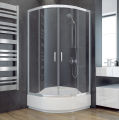 Duschkabine Dusche transparentes Glas 80x80 cm R55 165 cm Modern (id: 165)