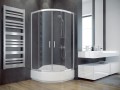 Duschkabine Dusche transparentes Glas 90x90 cm R55 165 cm Modern (id: 176)