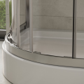 Duschkabine Dusche transparentes Glas 90x90 cm R55 165 cm Modern (id: 176)