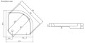 SET Duschkabine Zarya 80x80 + Duschwanne Duschtasse Brausewanne Alex Dusche (id: 1837)