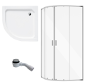 SET Duschkabine Zarya 80x80 + Duschwanne Duschtasse Brausewanne Alex Dusche (id: 1837)