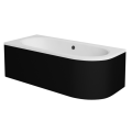 Badewanne Eckbadewanne Avita 150x75 cm links schwarze Schürze (id: 1839)