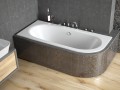 Badewanne Eckbadewanne Avita 150x75 cm links schwarze Schürze (id: 1839)
