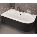 Badewanne Eckbadewanne Avita 170x75 cm links schwarze Schürze (id: 1841)