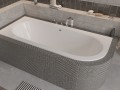 Badewanne Eckbadewanne Avita 170x75 cm links schwarze Schürze (id: 1841)