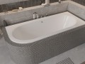 Badewanne Eckbadewanne Avita 180x80 cm rechts schwarze Schürze (id: 1846)
