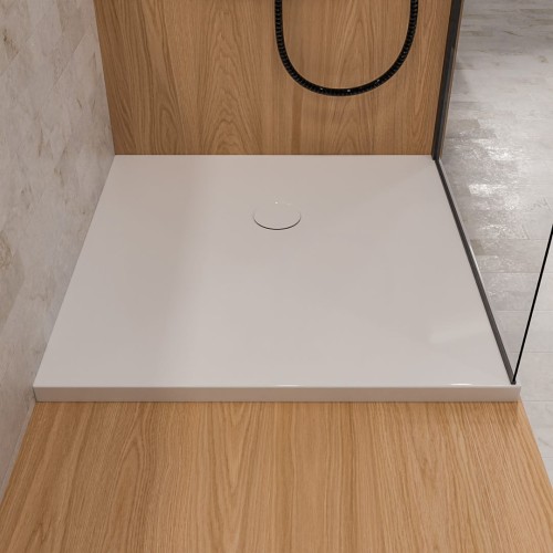 flache Duschwanne Duschtasse Sky 90 x 90 x 4 cm Brausewanne+ Siphon (id: 1847)