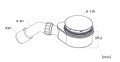 flache Duschwanne Duschtasse Sky 100 x 100 x 4 cm Brausewanne + Siphon (id: 1849)