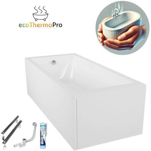 Badewanne Tami 190x90 cm Thermobadewanne ecoThermoPro Acrylwanne Rechteck (id: 1855)