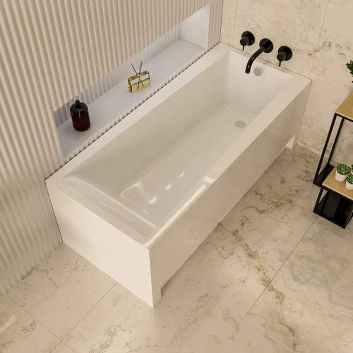Badewanne Acrylwanne Rechteck Linda 160x75 cm + Siphon Viega (id: 1698)
