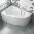 Badewanne Eckbadewanne 150x95 cm links Newa Acrylwanne + Ablauf Viega (id: 1877)