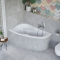 Badewanne Eckbadewanne 150x95 cm links Newa Acrylwanne + Ablauf Viega (id: 1877)