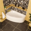 Badewanne Eckbadewanne 150x95 cm links Newa Acrylwanne + Ablauf Viega (id: 1877)