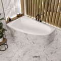 Badewanne Eckbadewanne 160x95 cm links Aquaria Acrylwanne + Ablauf Viega (id: 1879)