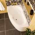 Badewanne Eckbadewanne 160x95 cm links Newa Acrylwanne + Ablauf Viega (id: 1880)