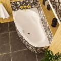 Badewanne Eckbadewanne 160x95 cm links Newa Acrylwanne + Ablauf Viega (id: 1880)