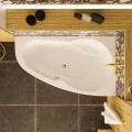 Badewanne Eckbadewanne 150x95 cm rechts Newa Acrylwanne + Ablauf Viega (id: 1881)