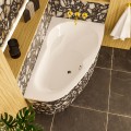 Badewanne Eckbadewanne 150x95 cm rechts Newa Acrylwanne + Ablauf Viega (id: 1881)