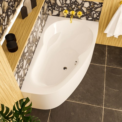 adewanne Eckbadewanne 150x95 cm rechts Newa Acrylwanne + Ablauf Viega (id: 1881)