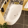 Badewanne Eckbadewanne 160x95 cm rechts Newa Acrylwanne + Ablauf Viega (id: 1882)