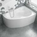 Badewanne Eckbadewanne 160x95 cm rechts Newa Acrylwanne + Ablauf Viega (id: 1882)