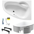 Badewanne Eckbadewanne 160x95 cm rechts Newa Acrylwanne + Ablauf Viega (id: 1882)