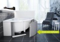 Badewanne Eckbadewanne 160x95 cm rechts Newa Acrylwanne + Ablauf Viega (id: 1882)