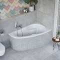 Badewanne Eckbadewanne 160x95 cm rechts Newa Acrylwanne + Ablauf Viega (id: 1882)