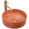 Aufsatzwaschbecken 37 cm Aufsatzwaschtisch Waschschale orange matt (id: 1900)