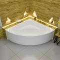 Badewanne Eckwanne Dina 140 x 140 cm mit Isolierung Thermobadewanne Acrylwanne+ Siphon Viega (id: 1901)