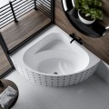 Badewanne Eckwanne Dina 140 x 140 cm mit Isolierung Thermobadewanne Acrylwanne+ Siphon Viega (id: 1901)