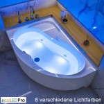 ECOLAM Eckbadewanne WELA 160x100 Cm Rechts – Mit EcoThermoPro Isolierung & Acrylschürze, Komplett-Set
