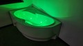 Badewanne Wela 160x100 cm links mit LED Beleuchtung Unterwasserbeleuchtung Eckbadewanne + Siphon Viega (id: 1909)