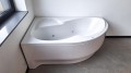 Badewanne Wela 160x100 cm links mit LED Beleuchtung Unterwasserbeleuchtung Eckbadewanne + Siphon Viega (id: 1909)