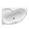 Badewanne Wela 160x100 cm links mit LED Beleuchtung Unterwasserbeleuchtung Eckbadewanne + Siphon Viega (id: 1909)