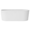 freistehende Badewanne Mineralguss 160x74 cm Click-Clack Standbadewanne Lova Design Luxus HINGUCKER weiß (id: 1910)