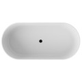 freistehende Badewanne Mineralguss 160x74 cm Click-Clack Standbadewanne Lova Design Luxus HINGUCKER weiß (id: 1910)