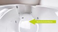Badewanne Wela 150x100 cm rechts mit LED Beleuchtung Unterwasserbeleuchtung Eckbadewanne + Siphon Viega (id: 1912)
