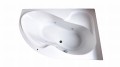 Badewanne Wela 150x100 cm rechts mit LED Beleuchtung Unterwasserbeleuchtung Eckbadewanne + Siphon Viega (id: 1912)